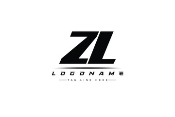 ZL racer logo. Racing logo design for racing, driving and car or motorsport.