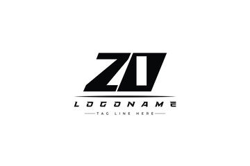 ZO racer logo. Racing logo design for racing, driving and car or motorsport.