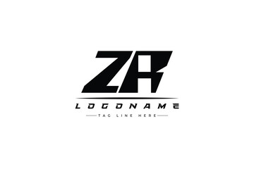 ZR racer logo. Racing logo design for racing, driving and car or motorsport.