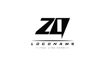 Fototapeta premium ZQ racer logo. Racing logo design for racing, driving and car or motorsport.
