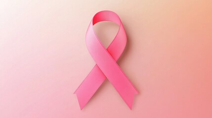 A pink ribbon signifying awareness and support for a worthy cause