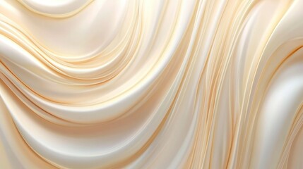 Abstract image depicting flowing fabric with soft cream and gold hues