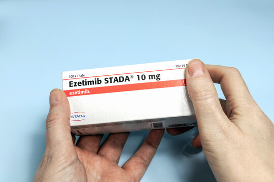 Ezetimib against high cholesterol in the bkood pills.