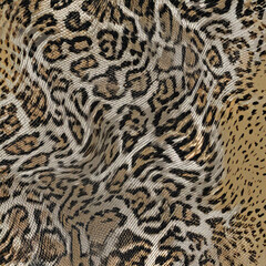 Seamless patterned texture of animal skin, animal print.