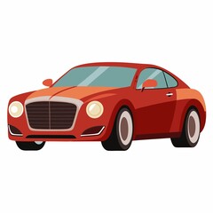 red car isolated on white background