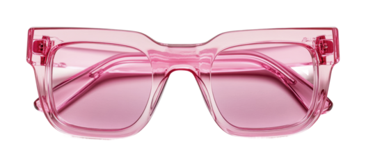 Trendy pink sunglasses with a stylish design for summer outings and casual events, cut out