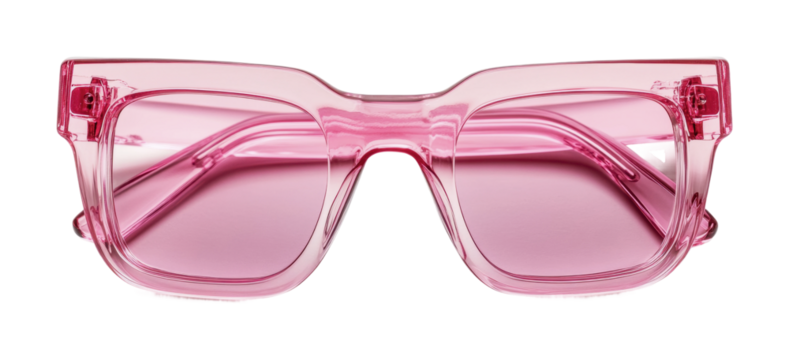 Trendy pink sunglasses with a stylish design for summer outings and casual events, cut out