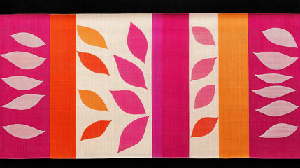 Obraz premium A traditional Andean shawl showcases detailed woven textures with intricate patterns in soft warm colors. This cozy piece highlights the rich cultural heritage for Peruvian Mothers Day