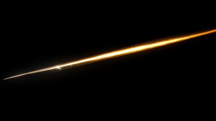 Spacecraft Trajectory, Orange Streak, Dark Background, Astronomy Photo, Space Exploration