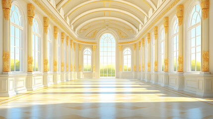 Obraz premium Grand Palace Hall, Sunlight, Empty