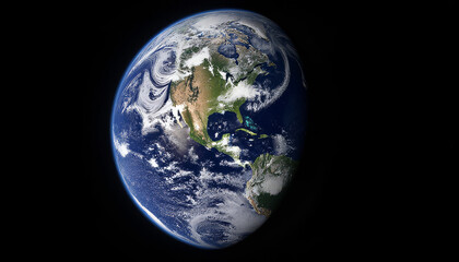 Fototapeta premium Earth in shadow of the Moon, celestial perspective and illumination