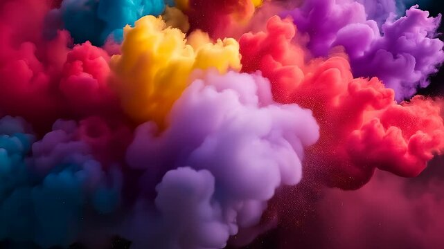 Bright Colorful Powder Splash