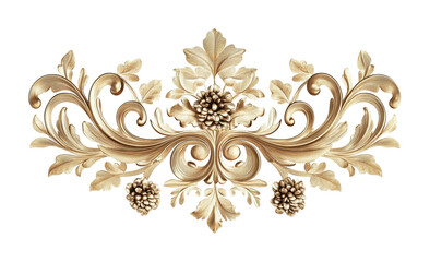 Elegant floral design with intricate details and soft hues suitable for decoration or print projects, cut out