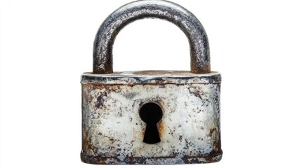 Isolated Pad Lock on White Background for Enhanced Security and Safety Object Illustration