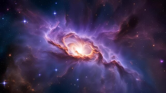 Mystical Nebula with Star Clusters