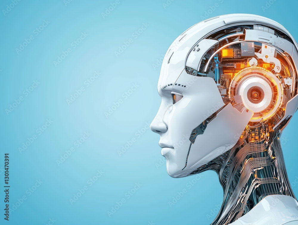 Poster futuristic ai powered network visualizing data in a chaotic environment