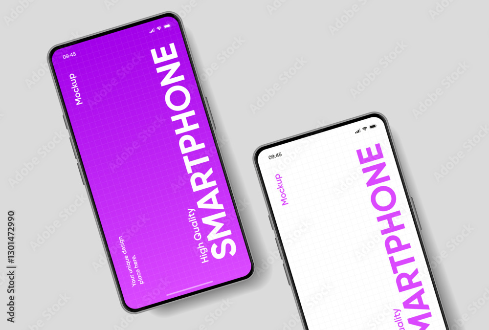 Aufkleber realistic smartphone mockup. mobile phone vector with isolated on white background. device front vie