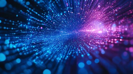 Abstract digital particles explosion