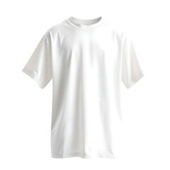 White t-shirt isolated on a transparent background