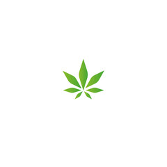 Cannabis icon logo flat vector design