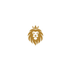 Lion icon logo flat vector design