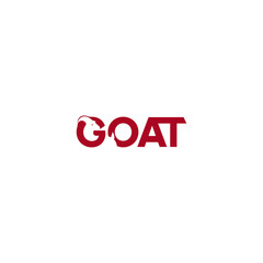 Goat icon logo flat vector design
