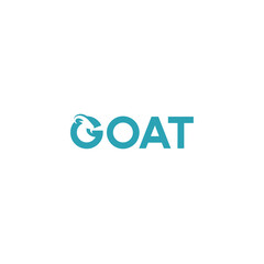Goat icon logo flat vector design