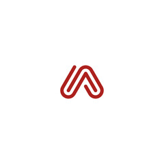 Letter A icon logo flat vector design