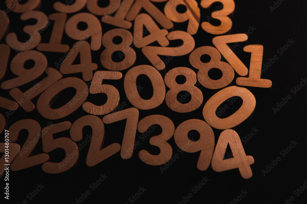 Poster background of numbers. from zero to nine. numbers texture. finance data concept. mathematic. seamles