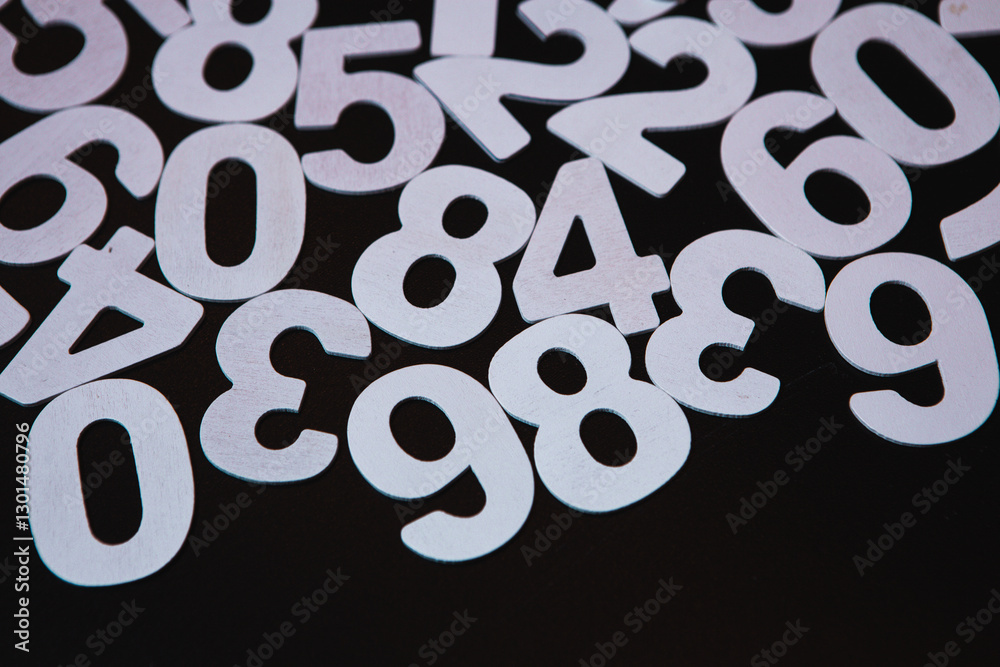 Poster background of numbers. from zero to nine. numbers texture. finance data concept. mathematic. seamles