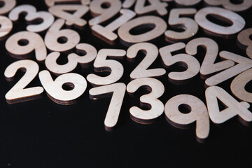 Background or texture of numbers. Finance data concept. Mathematic. Banking or currency. Business and economic growth.