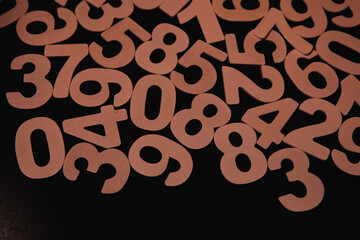 Background or texture of numbers. Finance data concept. Mathematic. Banking or currency. Business and economic growth.