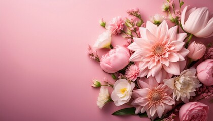 cute flower arrangement on bright background with space for text