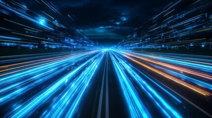 City Night Highway Speed Motion Blur