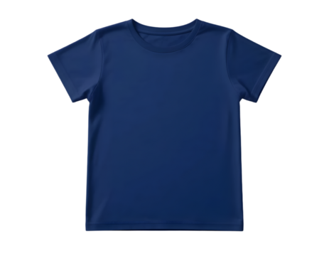 Blue T-shirt isolated on a transparent background