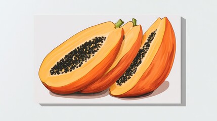 Papaya Slices Still Life