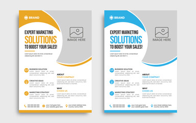 Obraz premium Creative Corporate & Business A4 size Flyer Template Design. Clean and fully Editable.