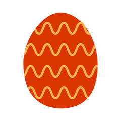 Colorful decorative egg with wavy patterns perfect for spring celebrations