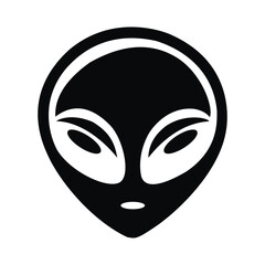 Alien Icon  A futuristic alien head symbo  perfect for sci fi themes and extraterrestrial designs.