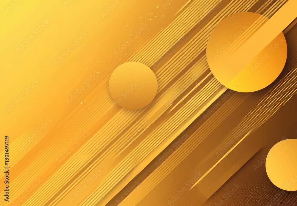 Poster abstract golden background with circles and diagonal lines featuring a smooth texture for modern des