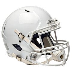 Fototapeta premium A white football helmet on a transparent background.