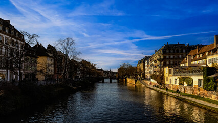 The wonderful architecture of Strasbourg on a winter morning