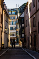 The wonderful architecture of Strasbourg on a winter morning
