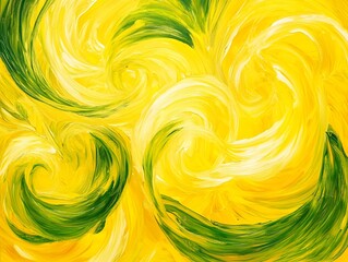 Energetic swirls in bright yellow