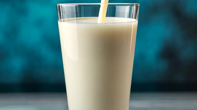 Pouring milk into a glass
