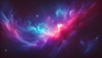 A smooth cosmic nebula gradient blending deep purple, electric blue, and magenta, creating a futuristic and mesmerizing aesthetic.