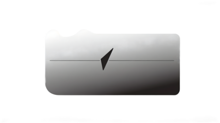 Abstract Grey Shape with a Pointing Arrow Indicator