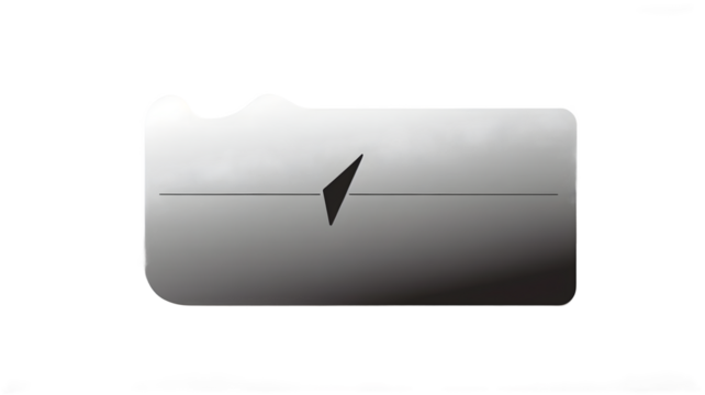 Abstract Grey Shape with a Pointing Arrow Indicator