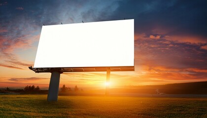 billboard at sunset