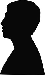 a man head silhouette vector